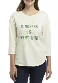 Wonderly | Studio Petite 3/4 Sleeve Kindness Graphic T-Shirt商品图片,3折