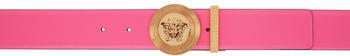 Versace | Pink 'La Medusa' Biggie Belt商品图片,独家减免邮费