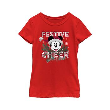 Disney | Girl's Mickey & Friends Mickey Mouse Festive Cheer  Child T-Shirt商品图片,独家减免邮费
