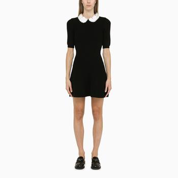 RED Valentino | Black knit pencil dress商品图片,