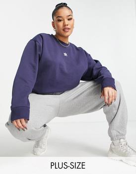 美国adidas plus, Adidas | adidas Originals Plus essential sweat with central logo in navy商品图片 7.5折