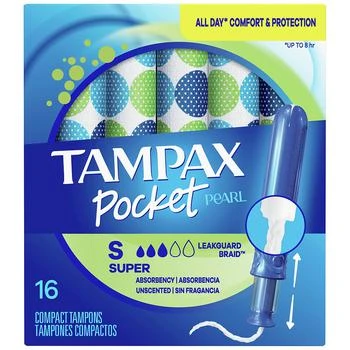 Tampax | Tampons, with LeakGuard Braid & Extendable Applicator Unscented, Super Absorbency,商家Walgreens,价格¥66