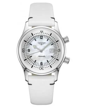 Longines | Longines Legend Diver Automatic Mother of Pearl Dial Leather Strap Women's Watch L3.374.4.80.0 7.4折, 独家减免邮费