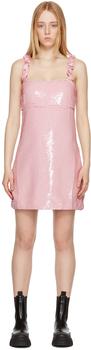ganni连衣裙推荐, Ganni | Pink Sequin Mini Dress商品图片 3.3折