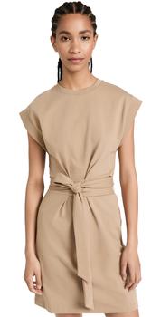 vince连衣裙, Vince | Vince Short Sleeve Tie Waist Dress商品图片 5折起
