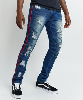 Reason Clothing | Merrick Destroyed Side Stripe Jeans商品图片,4折×额外8折, 额外八折