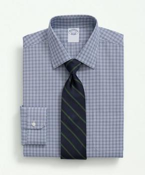 Brooks Brothers | Big & Tall Stretch Supima® Cotton Non-Iron Poplin Ainsley Collar, Checked Dress Shirt商品图片,3件7.5折, 满折