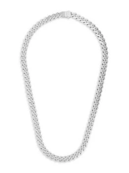 推荐14K White Gold Classic Miami Cuban Chain Necklace商品