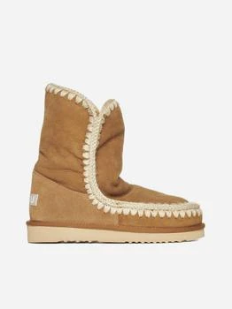 Mou | Eskimo suede and shearling ankle boots 6折, 独家减免邮费