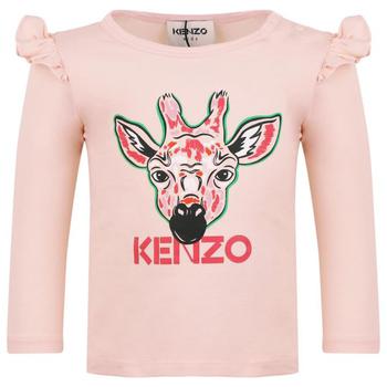 Kenzo | Pink Giraffe Motif Infant Long Sleeved T Shirt商品图片,额外7.5折, 额外七五折