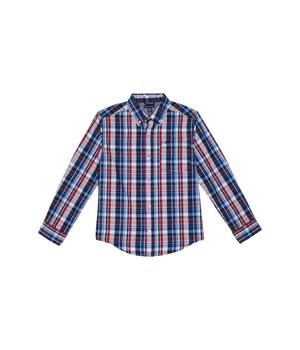 Tommy Hilfiger | Long Sleeve Plaid Button-Down Shirt (Big Kids)商品图片,