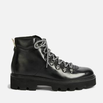 推荐Ted Baker Women's Ammella Leather Hiking Style Boots - Black商品
