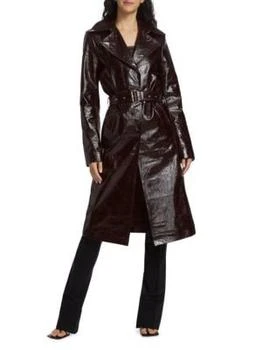 Helmut Lang | Patent Leather Trench Coat,商家Saks OFF 5TH,价格¥5373