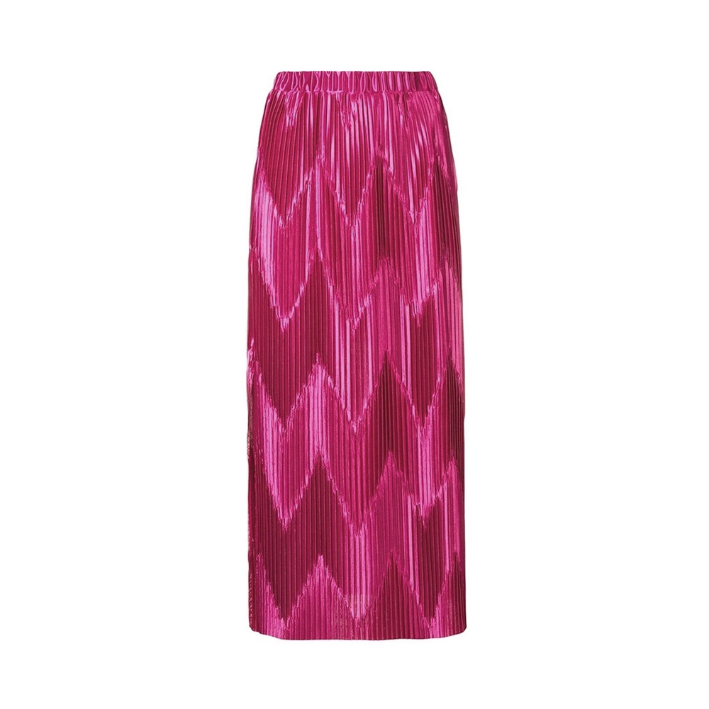 推荐GIVENCHY 女士粉色之字形褶裥中长半身裙 BW407S3Z1C-510商品