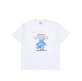 商品【享贝家】ZY- ADLV 蓝色泰迪熊休闲短袖T恤 男女同款 白色 LE1213548128_1277339524-WHT图片