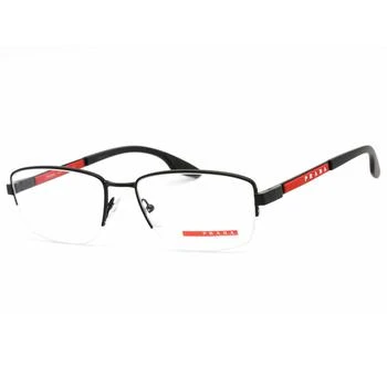 推荐Prada Sport Men's Eyeglasses - Black Semi-Rimless Metal Frame | 0PS 51OV 1AB1O1商品