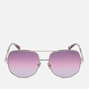 推荐Tom Ford Women's Lennox Pilot Style Sunglasses - Palladium/Violet商品