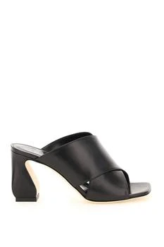 SI ROSSI | Si rossi leather mules with sculpture heel,商家Baltini,价格¥2419