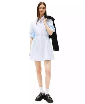 Tommy Jeans | Women's Pinstripe Tie-Back Shirtdress,商家Macy's,价格¥278