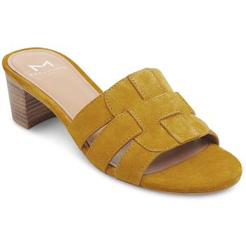 Marc Fisher | Marc Fisher LTD Womens Debora Leather Slip On Heel Sandals商品图片,2.6折×额外9折, 额外九折