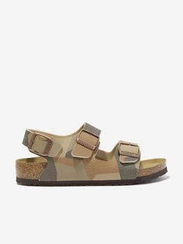 推荐Boys Milano Geometric Camo Sandals in Brown商品