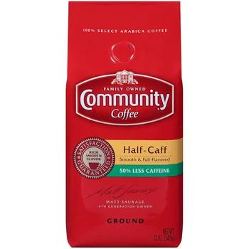 Community Coffee | Half Caff Medium-Dark Roast Premium Ground Coffee, 12 Oz - 6 Pack,商家Macy's,价格¥457