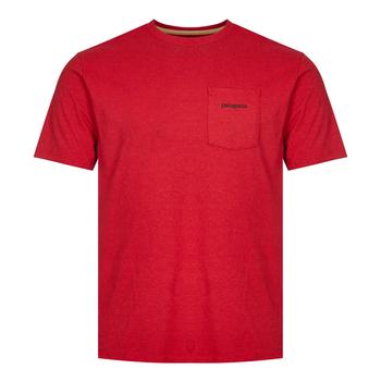 推荐Patagonia Ridge Pocket Responsibili T-Shirt - Red商品