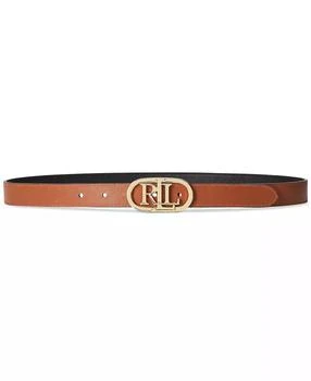 Ralph Lauren | Women's Logo Reversible Skinny Leather Belt,商家Macy's,价格¥350