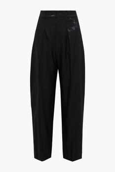 Brunello Cucinelli | Pleated coated wool-blend twill tapered pants商品图片,3折