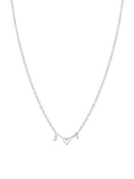 商品Meira T | 14K White Gold & 0.36 TCW Diamond Heart Necklace,商家Saks Fifth Avenue,价格¥9302图片