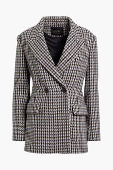 maje外套, Maje | Golda double-breasted herringbone wool-blend tweed coat商品图片 5折