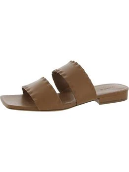 推荐Womens Faux Leather Slip On Slide Sandals商品