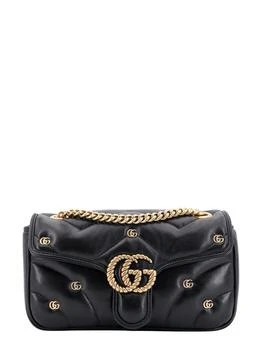 Gucci | Gucci GG Marmont Logo Plaque Small Shoulder Bag 9.1折, 独家减免邮费