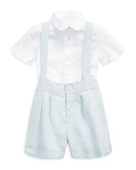 Ralph Lauren | Boys' Cotton Shirt & Linen Overall Set - Baby商品图片,独家减免邮费