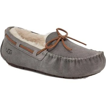 推荐Ugg Dakota Women's Leather Wool Lined Slip On Moccasin Slippers商品