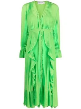 推荐Green Chiffon Ruffle Midi Dress商品