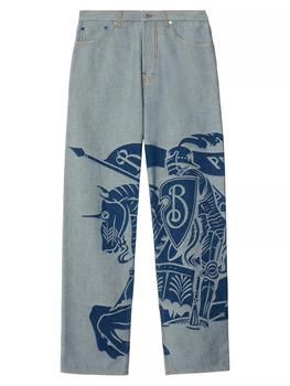 【送料&関税込】Burberry Beige Cotton Denim Jeans Burberry EKD Oversized Jeans - Pants - Compare Prices from 7
