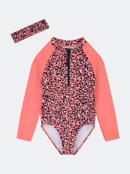 推荐Infant Girls Cheetah Rashguard Swimsuit商品