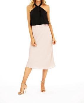 推荐Woven Midi Skirt in Rosa Satin商品