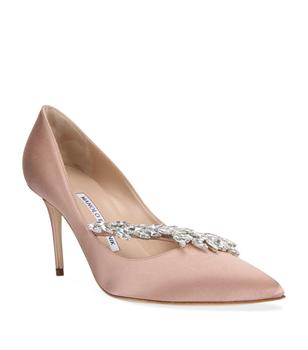 Manolo Blahnik, Manolo Blahnik | Satin Nadira Pumps 90商品图片 