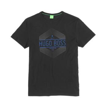推荐HUGO BOSS 男士黑色徽标印花棉质T恤 TEE1-50271093-001商品