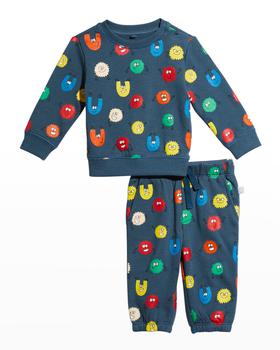 推荐Boy's Monster Gang Sweater And Jogger Set, Size 12M-36M商品