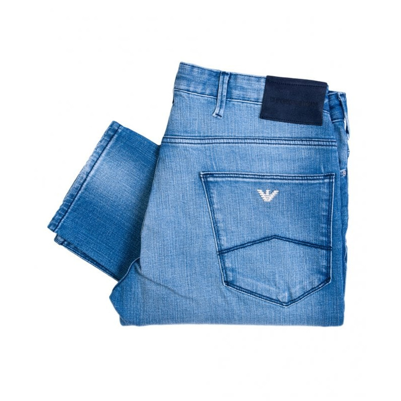 推荐EMPORIO ARMANI 男士蓝色棉质牛仔裤 3G1J06-1D4DZ-0942商品