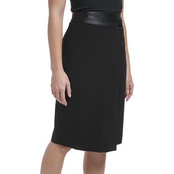 Calvin Klein | Pencil Skirt with PU Waist商品图片,独家减免邮费
