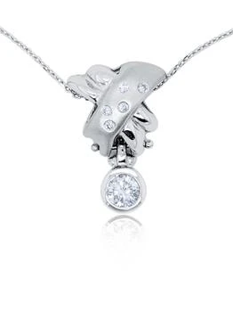 Diana M. | 18kt white gold diamond pendant featuring 0.60 ct round center and 0.10 cts around,商家Premium Outlets,价格¥12777