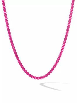 David Yurman | DY Bel Aire Color Box Chain Necklace in Hot Pink Acrylic,商家Saks Fifth Avenue,价格¥3713