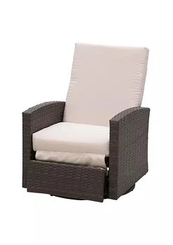 Outsunny | Patio PE Rattan Wicker Recliner Chair with 360 degree Swivel Soft Cushion Lounge Chair for Patio Garden Backyard Light Beige,商家Belk,价格¥3478