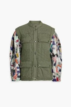 推荐Harlow quilted cotton-twill and patchwork jacket商品