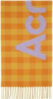 Acne Studios | Orange Check Scarf 独家减免邮费