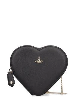 Vivienne Westwood | New Heart Saffiano Leather Shoulder Bag 额外9.2折, 额外九二折